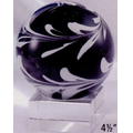 Art Glass Sculpture - 2 Tone Ball